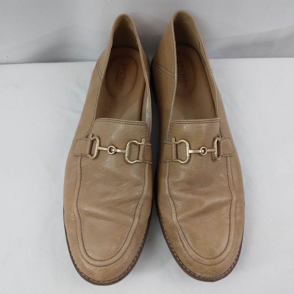 Sperry Seaport Buckle Tan Loafers Casual Career Classic Women’s Size 11 - Picture 5 of 13